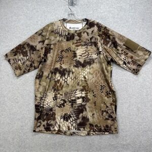 Kryptek Shirt Men Large Camo Highlander Valhalla Short Sleeve Tee Active Stretch